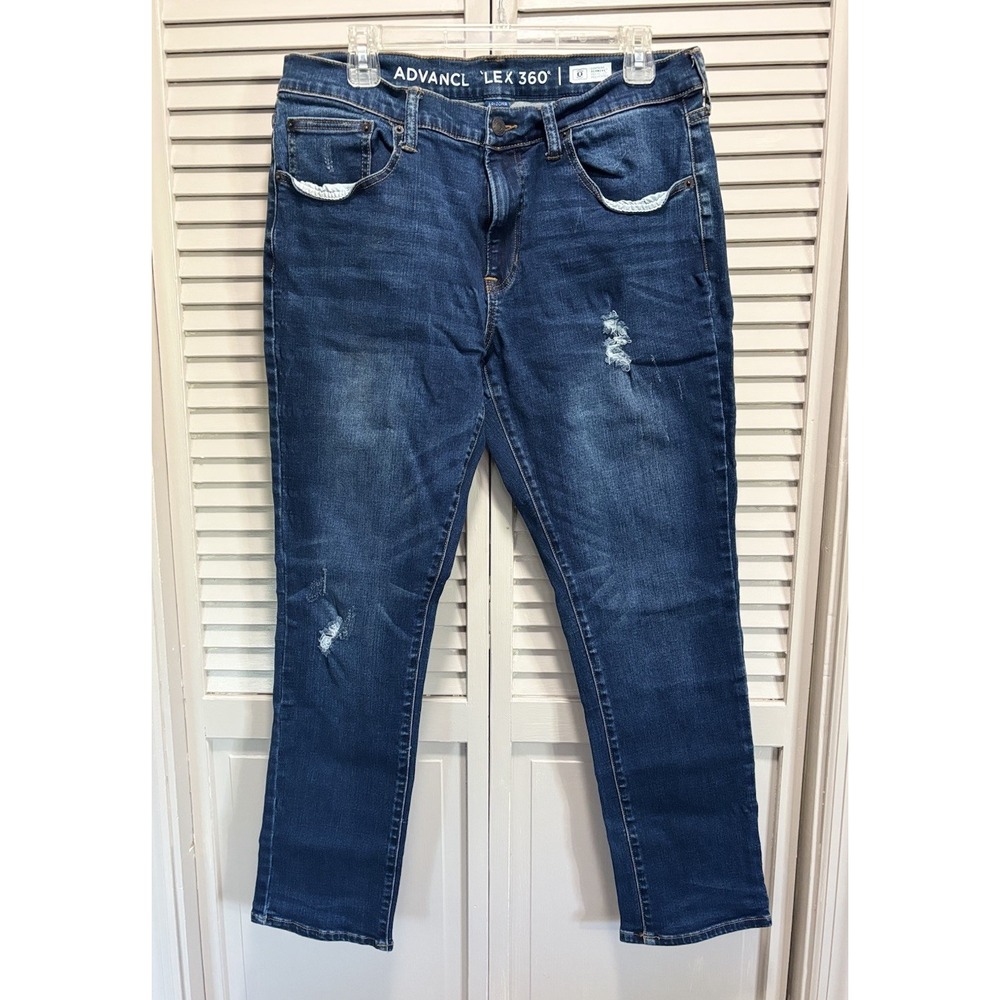Arizona Adv Flex 360 Slim Fit Leg Med Wash Size 34x30 Low Rise Distressed